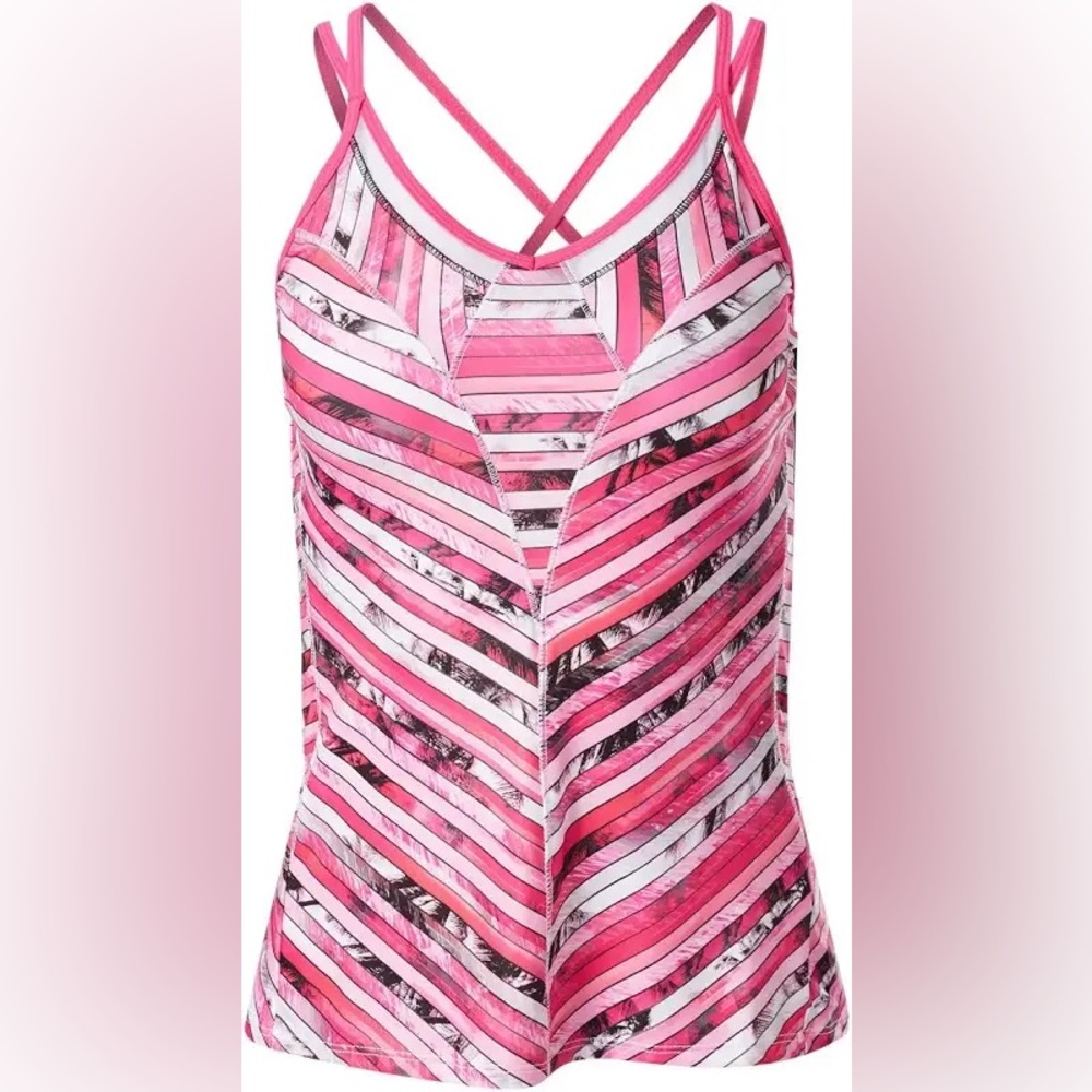Lucky in Love Pink Graphic Tank